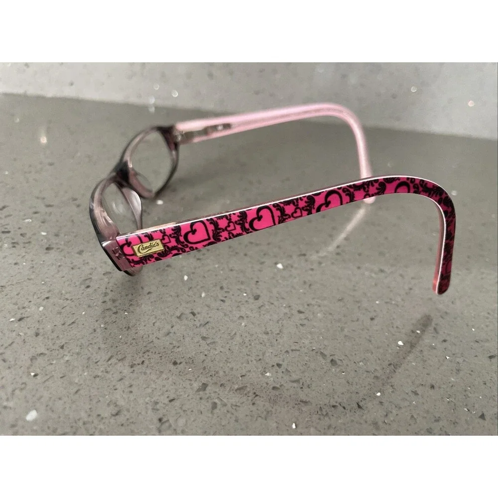 Candie’s Eyeglasses Frames ONLY C Nicolete BLK 44-16-130 Black/Pink Full Rim